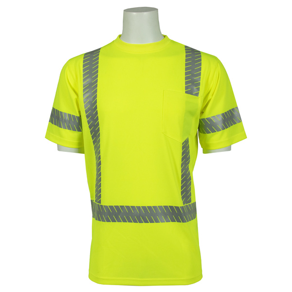 Erb Safety 9206SEG Birdseye Mesh, Class 3, Seg. Reflective Tape, Hi-Viz Lime, 4X 62305